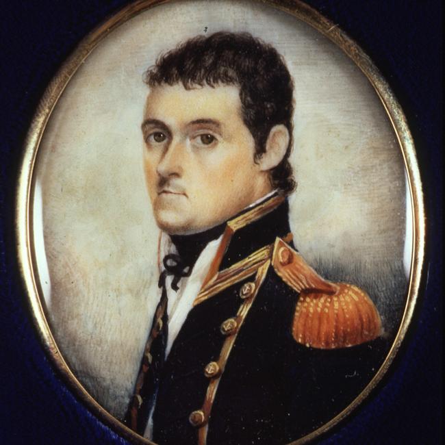 Jumped into action ... a miniature portrait of Matthew Flinders.