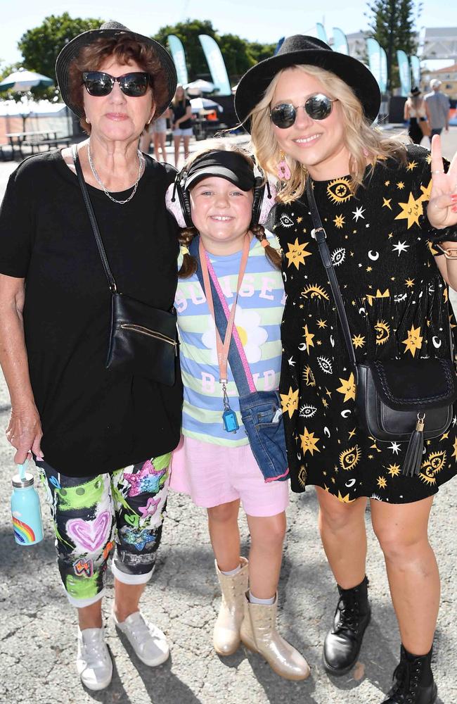 Alba Barrington, Zara and Elska at Caloundra Music Festival. Picture: Patrick Woods.