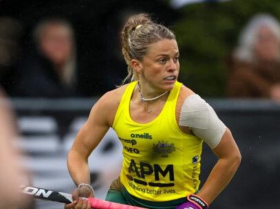 Rosie Malone of the Hockeyroos. Blacksticks Women v Austraila, Oceania Hockey, Olympic Qualifying match, Northland Hockey, Whangarei, Thursday 10 August 2023. Photo: Simon Watts/www.bwmedia.co.nz @bwmedianz