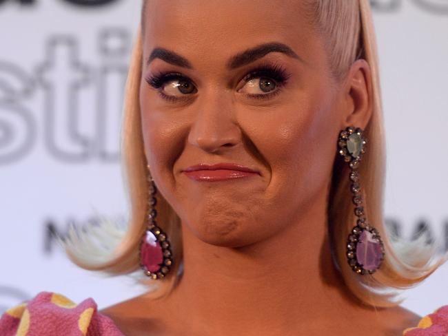 US singer/songwriter Katy Perry attends a press conference in Mumbai on November 12, 2019, ahead of her concert on November 16 at the OnePlus Music Festival. (Photo by Punit PARANJPE / AFP)