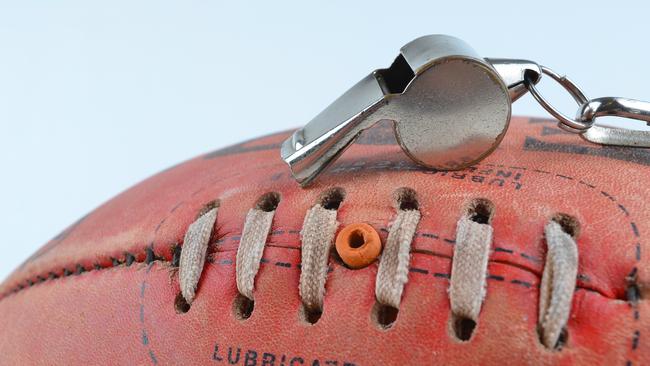 The umpire’s whistle would have been easily heard during the EFL’s “Silent Sundays” matches. Picture: istock