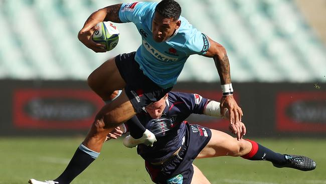 Israel Folau was instrumental in the Waratahs’ win over the Rebels.