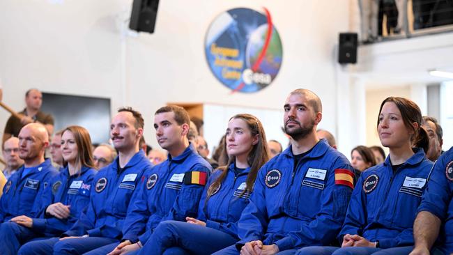 Ms Bennell-Pegg celebrated the graduation with her small cohort at a ceremony at the European Astronaut Centre. Picture: Ina Fassbender/AFP