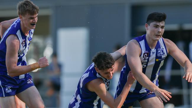 QAFL Colts action between the Mt Gravatt Vultures and Noosa at Mt Gravatt on May 24, 2025. Picture: Stephen Archer.