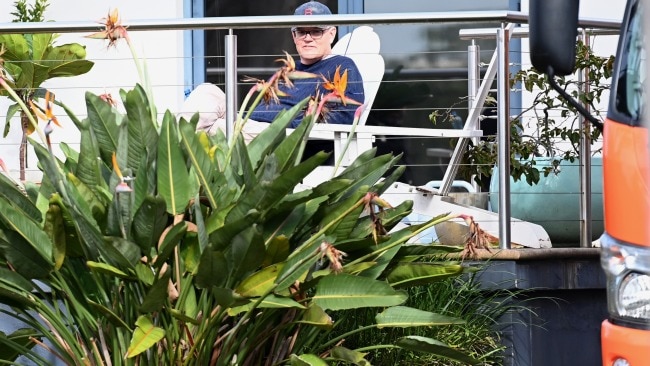 Scott Morrison sits at his home in the Sutherland Shire. 
Picture: NCA NewsWire / Jeremy Piper