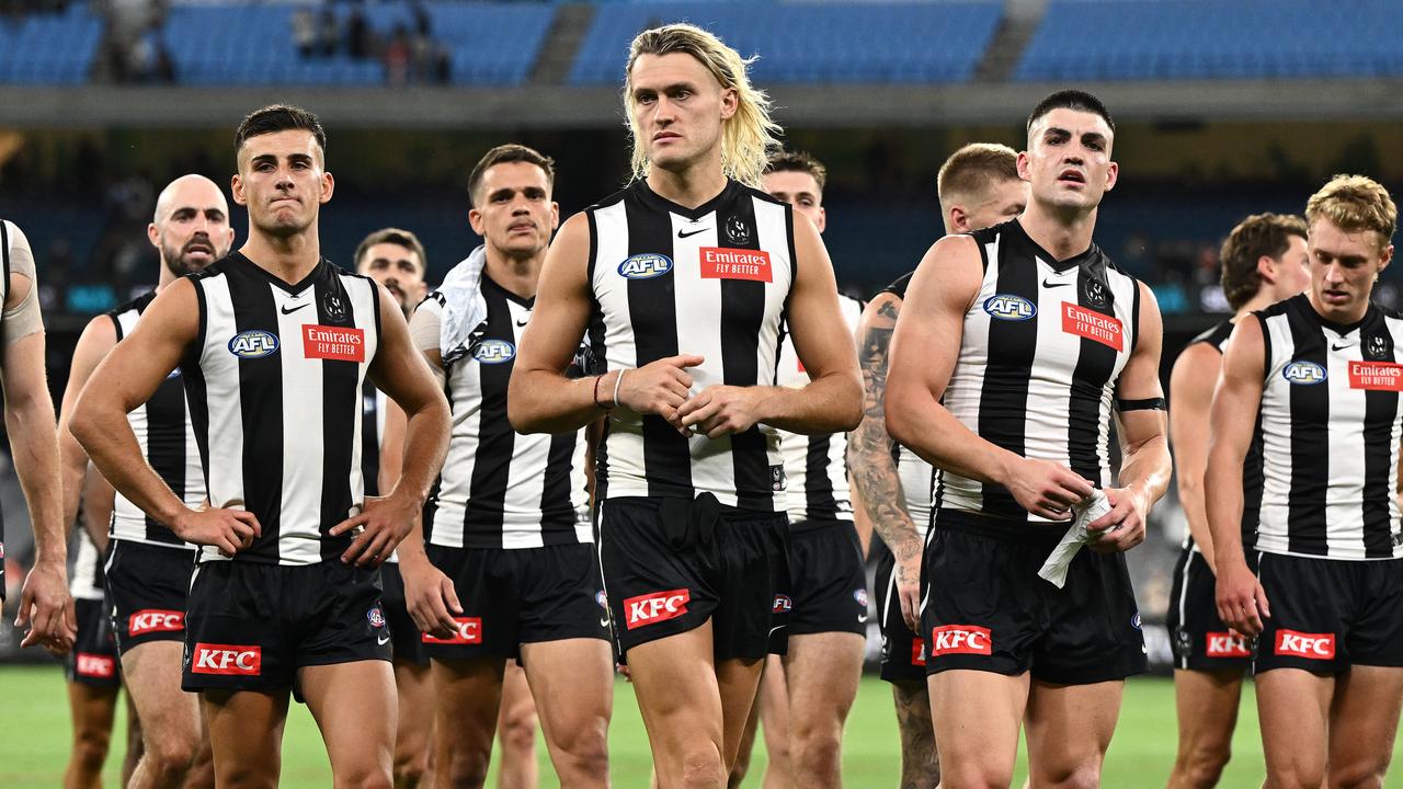Darcy Moore’s Magpies went down to Sydney. Picture: Quinn Rooney/Getty Images
