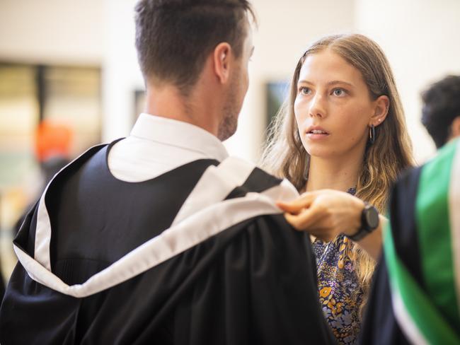 University of Tasmania Hobart Graduations 2019, Wednesday morning. Picture: RICHARD JUPE