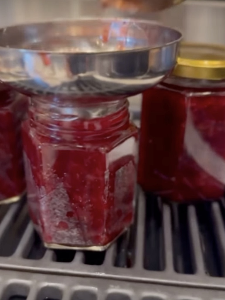 The batch of home-made jam. Picture: meghan/Instagram