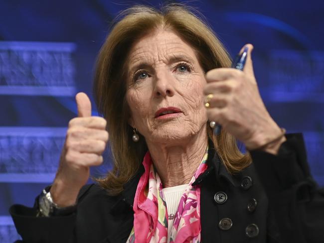 CANBERRA, AUSTRALIA - NewsWire Photos - November 18, 2024:  U.S. Ambassador to Australia Caroline Kennedy addresses the National Press Club of Australia in Canberra. Picture: NewsWire / Martin Ollman