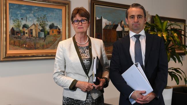 Commonwealth Bank chairwoman Catherine Livingstone and CEO Matt Comyn.