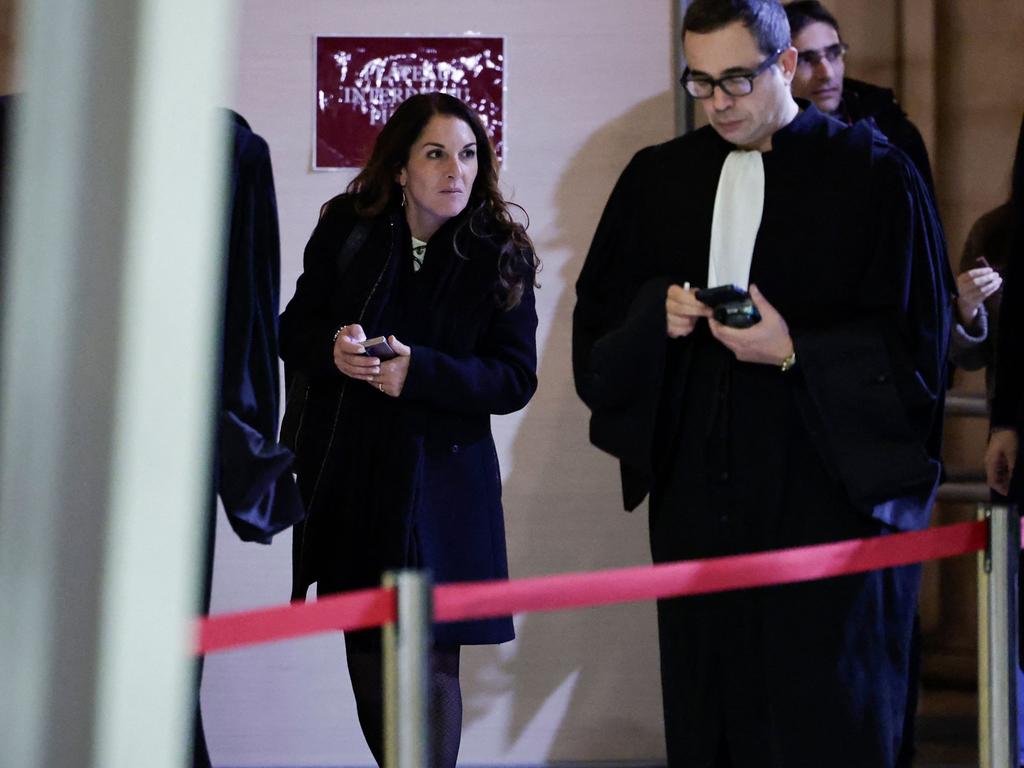 Mickaelle Paty (L), sister of late Samuel Paty arrives at the Paris Special Assize Court. Picture: Stephane de Sakutin / AFP