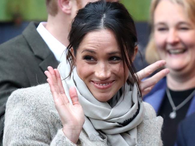 Meghan Markle is already a crowd favourite, with a large group cheering as she turned to wave. Picture: Chris Jackson/Getty Images.