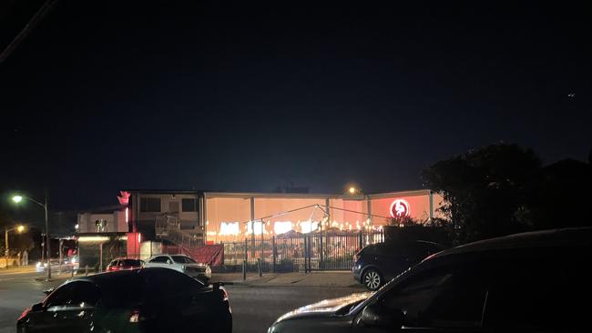 An example of the light emitting from the Illinois Hotel's screens and garden at night on Arlington St, where this photo was taken. Picture: Alexi Demetriadi