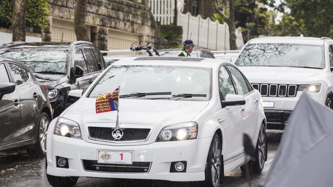 The Duke and Duchess arrive at Admiralty House in Kirribilli. Picture: Dylan Robinson