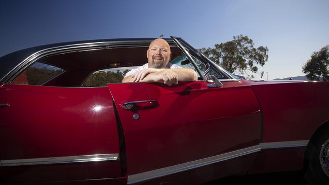 Dave Hawkins will take up his 1967 Chevrolet Impala to the Devonport Motor Show in March. Picture: LUKE BOWDEN