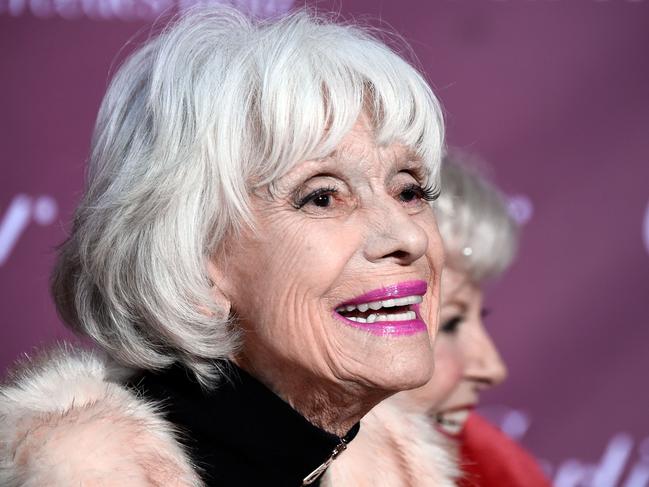 Broadway icon Carol Channing died two weeks before her 98th birthday. Picture: AFP