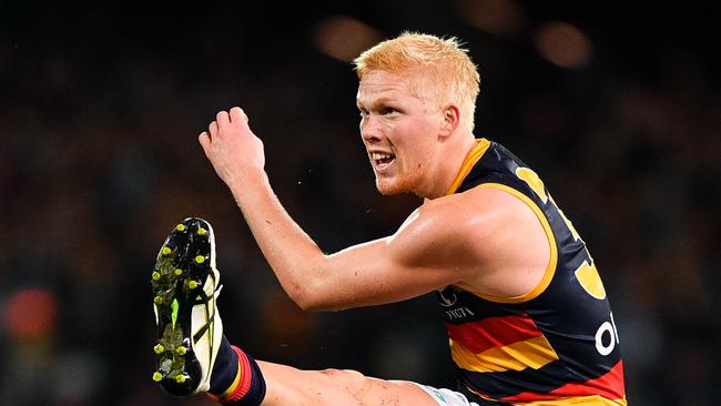 Elliott Himmelberg appears likely to take on Geelong on Friday night. Picture: Daniel Kalisz/Getty Images