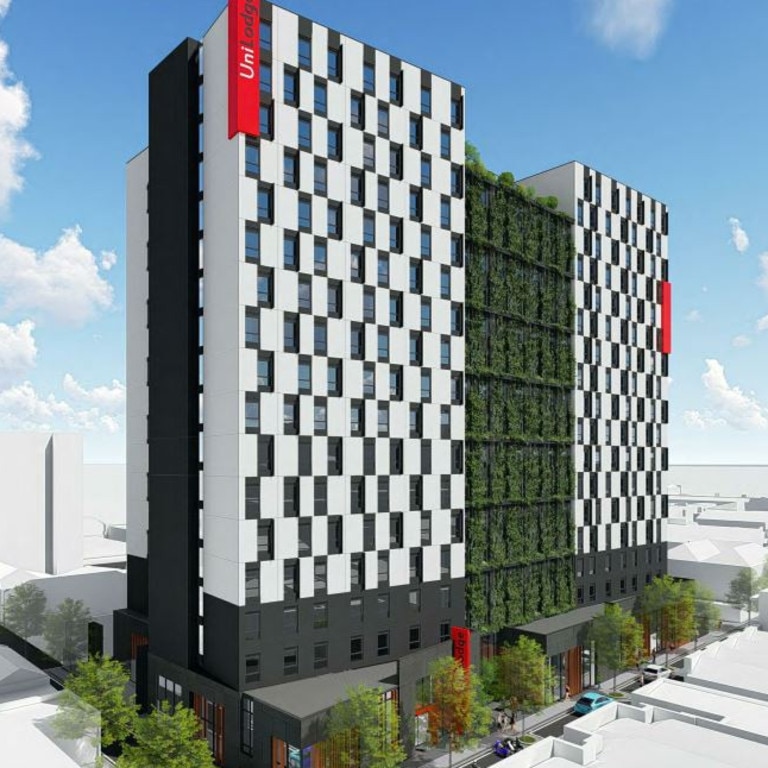 $50 million plus - Artist impressions of the new UniLodge student accommodation building on Gray St.