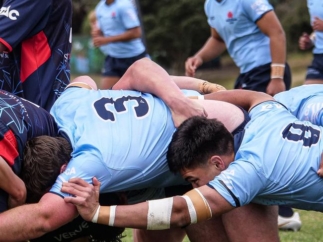 Action in the Super Rugby U16s series match between the Tahs and Rebels. Picture: Rugby Australia