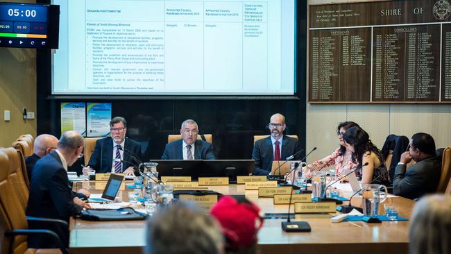 A Whittlesea Council meeting in December 2018. Picture: Jake Nowakowski