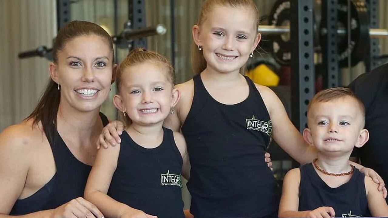 Hannah Clarke with her children (L-R) Laianah, Aaliyah and Trey.