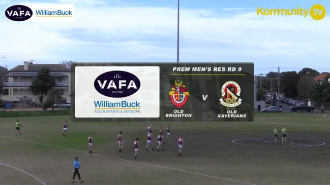 Replay: VAFA Round 9 - Old Brighton v Old Xaverians (Men Reserves)