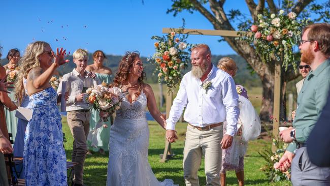 Tammy and Mick Flux celebrating their love. Picture - contributed.