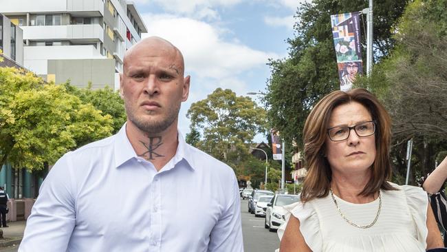 Troy Xerri leaves Burwood court after pleading not guilty. Picture / Monique Harmer