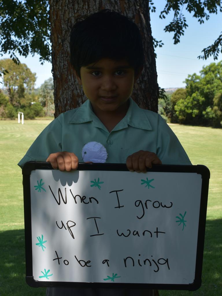 My First Year - Lutheran School Wagga Wagga students say what they would like to be when they grow up. Picture: Sam Turner