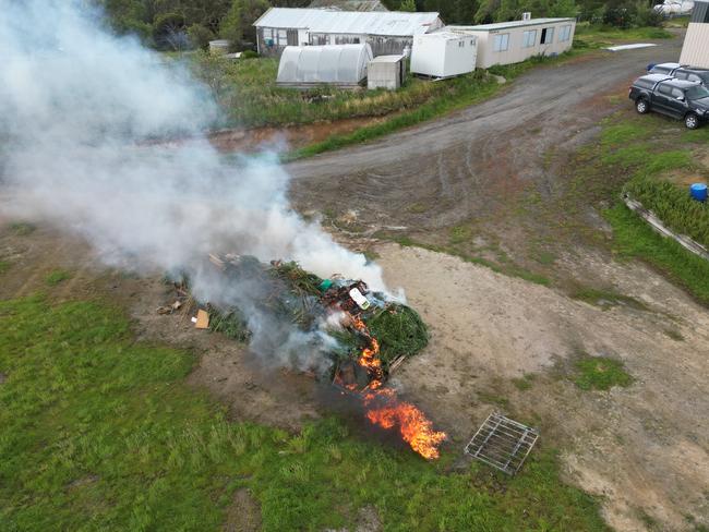 The product was destroyed at the property. Picture: Victoria Police