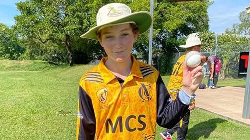 Jack Evans took a hat-trick for Nightcliff in the U15 DDCC. Picture: Nightcliff CC Facebook