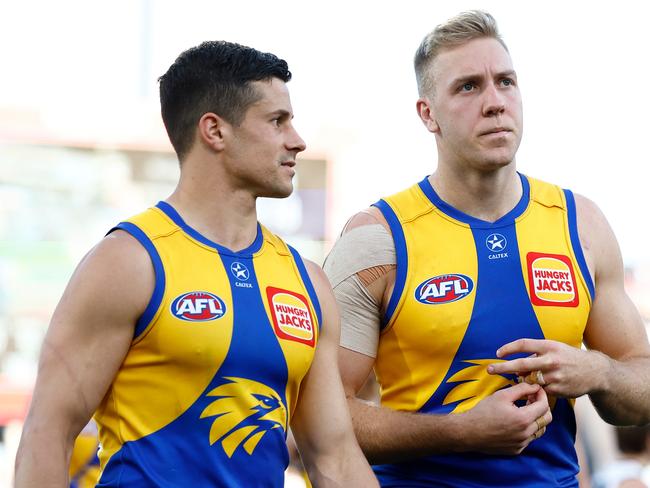 A big off-season looms for Eagles co-captain Oscar Allen. Picture: Michael Willson/AFL Photos via Getty Images