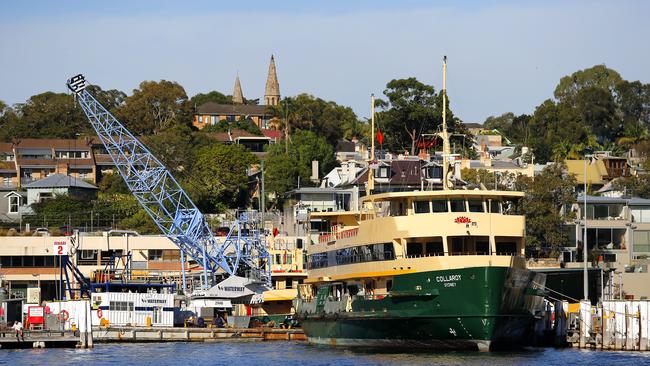 Manly ferries at Sydney Ferries Depot in Balmain. Picture: Bradley Hunter