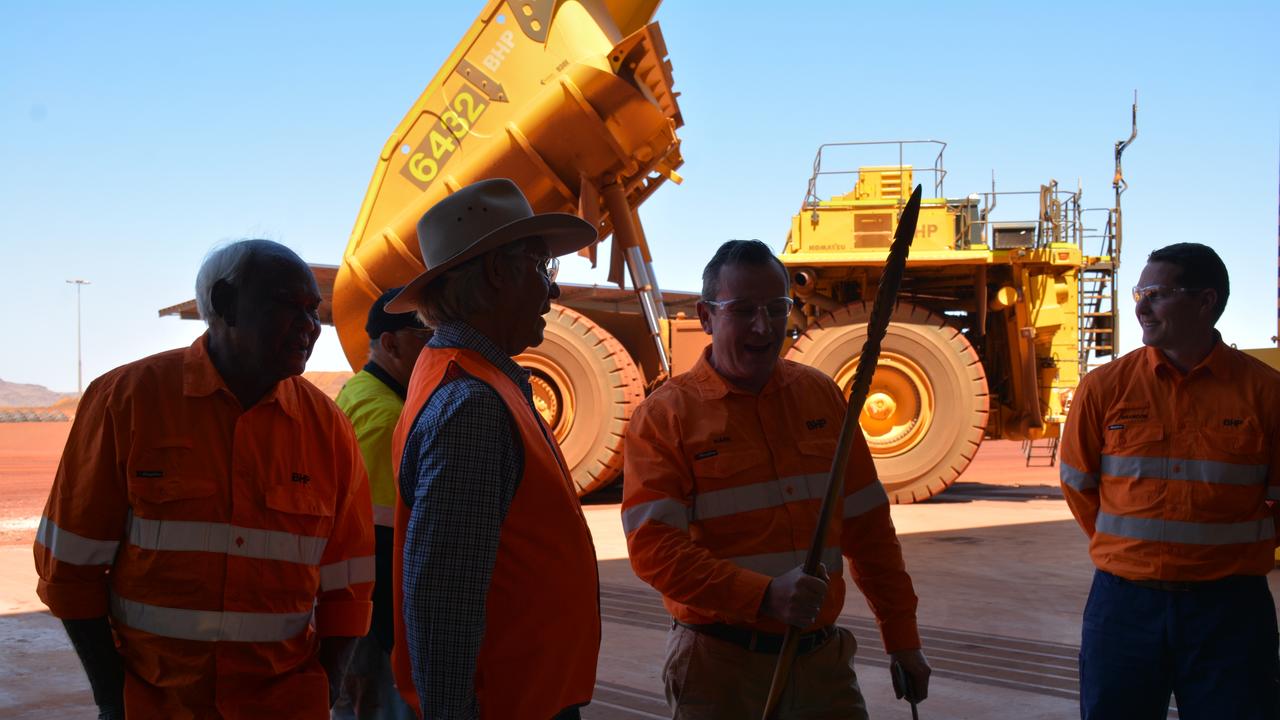 WA Premier Mark McGowan at the opening of BHP South Flank iron ore mine on Thursday. Picture by: Rebecca Le May