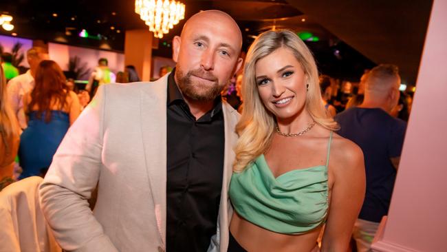 Andrew Fraser-Scott and Gemma White at The Beverly, Surfers Paradise launch party. Picture: Marty Brooks