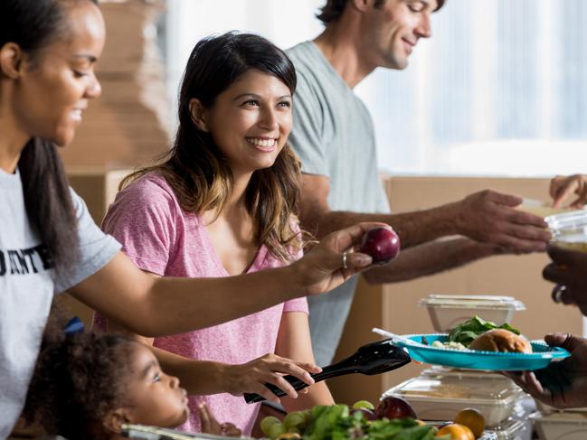 Volunteering in a soup kitchen is just one of many was to lend a hand.