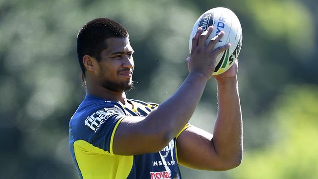 Payne Haas made his debut for the Broncos against South Sydney. Picture: AAP