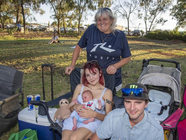 Carter Metcalfe, Brooke May, Elijah Metcalfe and Tracey May seeing out 2024 at Nowingi Place in Mildura on NYE. Picture: Noel Fisher