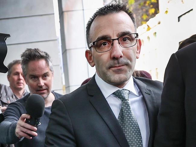 Jason Roberts freed after being found not guilty at the Melbourne Supreme Court.                     Picture: David Caird
