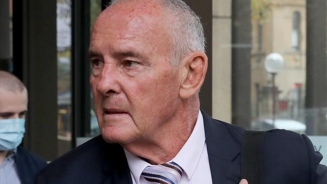 SYDNEY, AUSTRALIA - NewsWire Photos MAY 9, 2022:  Chris Dawson pictured as he leaves the Supreme Court, Sydney CBD. Ex-Newtown Jets player and school teacher Chris Dawson was charged with murdering his wife Lynette in 1982.Picture: NCA NewsWire / Damian Shaw