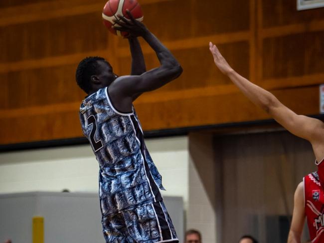 Makuach Maluach was a star performer for the Darwin Salties. Picture: Ben Thompson/Darwin Salties.