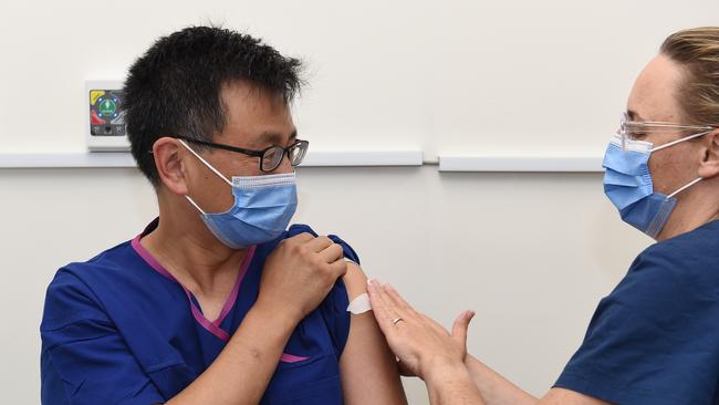 Deputy chief health officer Prof Allan Cheng has already received his jab. Picture: Josie Hayden