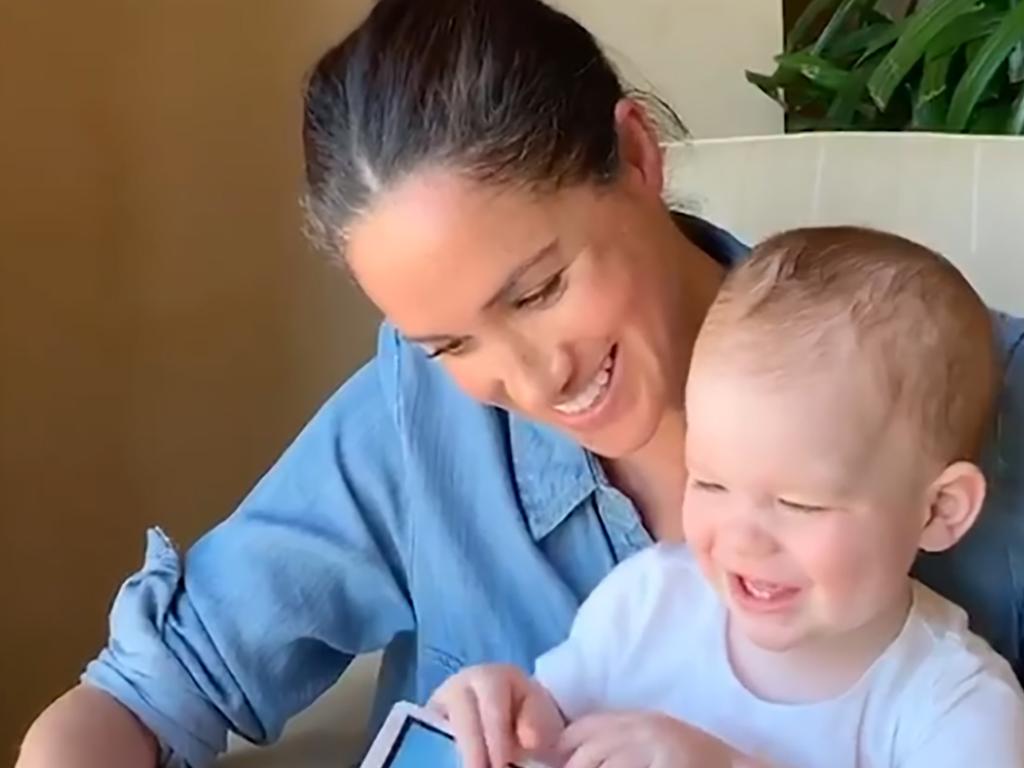 Meghan reading to Archie in an Instagram video. Picture: Duke and Duchess of Sussex.