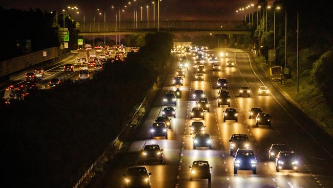 The Pacific Motorway has the worst traffic congestion in the state. Picture: Nigel Hallett