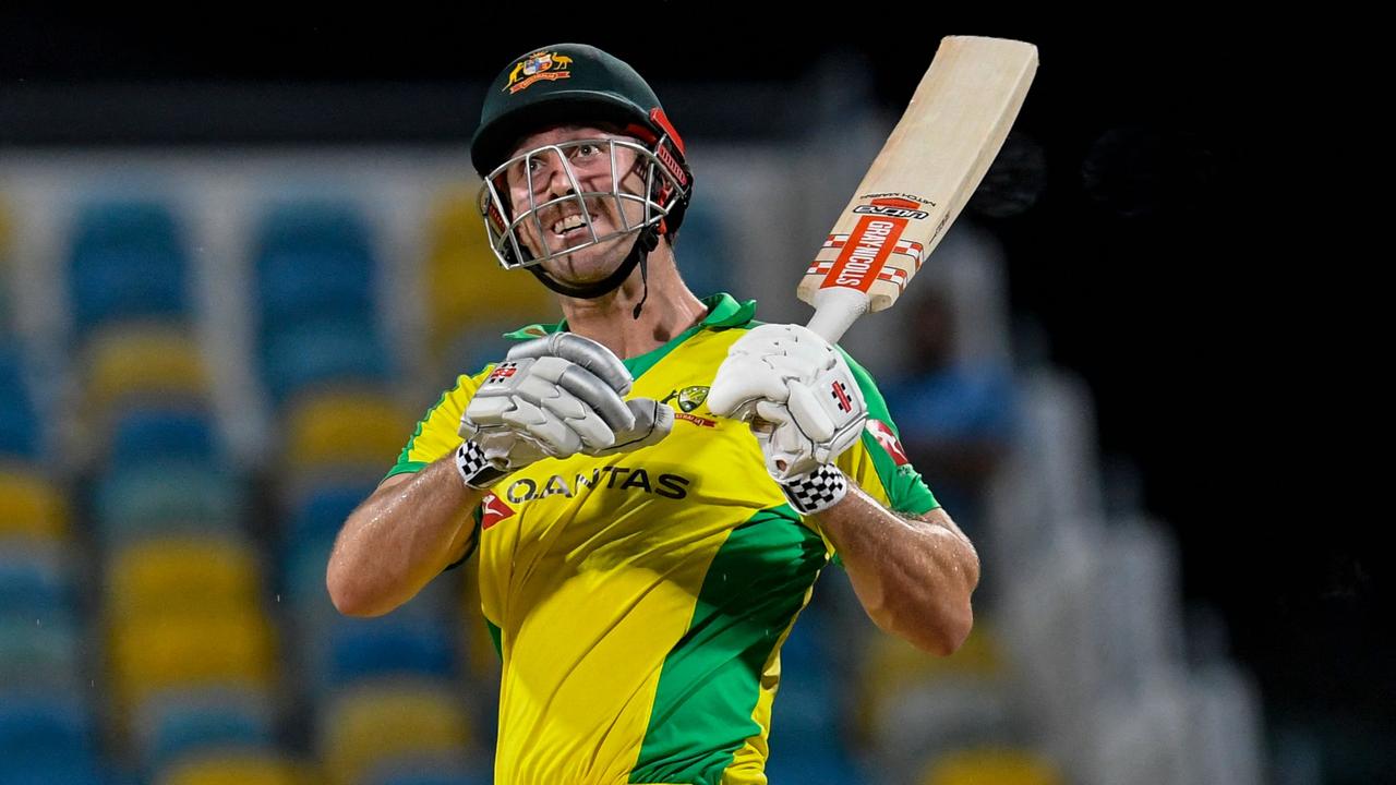 Mitchell Marsh’s stunning form of late has the 29-year-old poised to make a real difference for Australia at the T20 World Cup. Picture: Randy Brooks / AFP