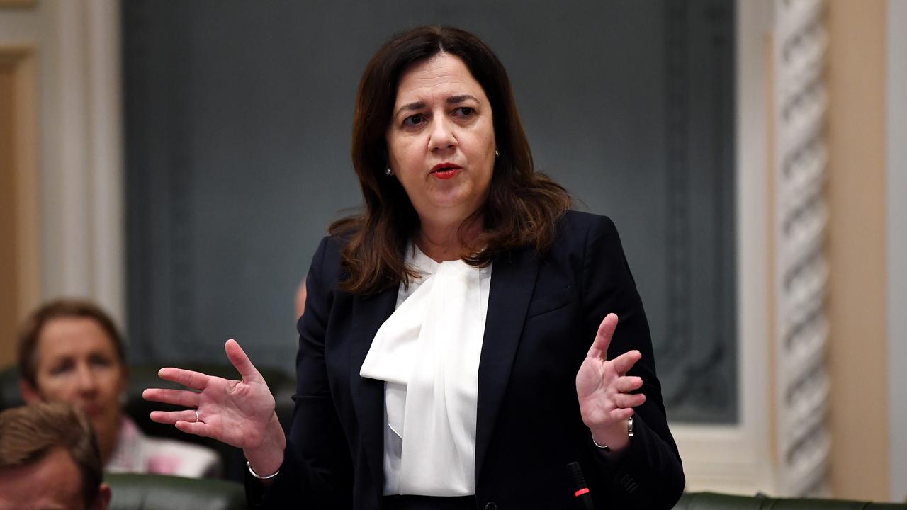 Premier Annastacia Palaszczuk during Question Time. Picture: NCA NewsWire/Dan Peled