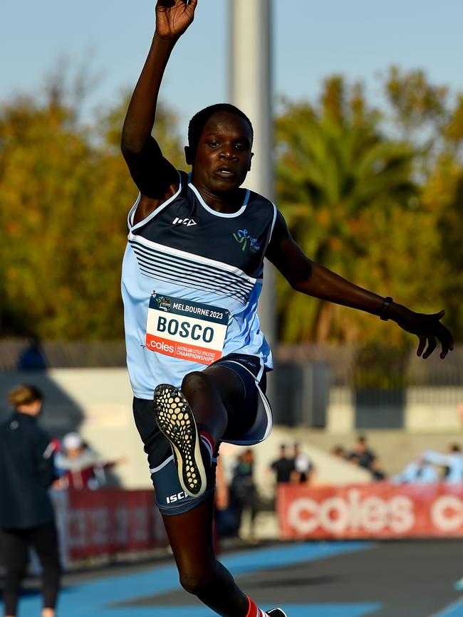 Kevin Bosco in the U15 Long Jump.