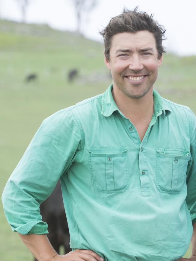 Charlie Perry on his family’s Trent Bridge Wagyu property at Aberfoyle, NSW.