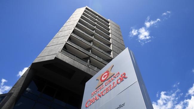 The Hotel Grand Chancellor in Brisbane's Spring Hill. Picture: NCA NewsWire / Dan Peled