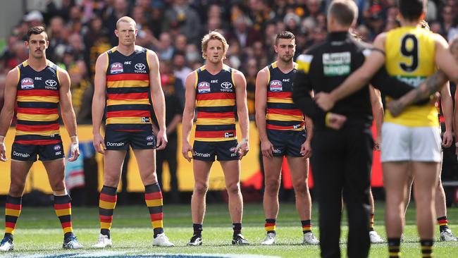 Adelaide Crows Staredown: National Anthem Afl Grand Final 